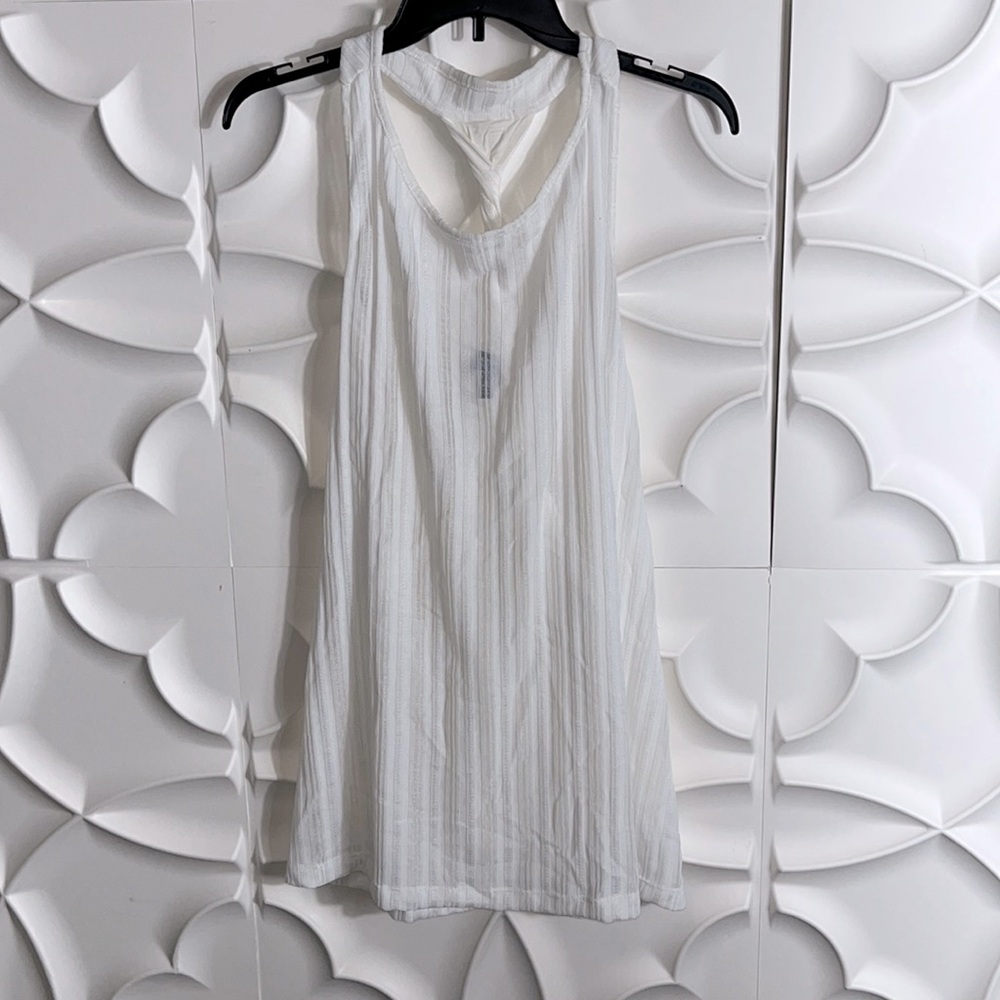 NEW eloquii twist back sheer white tank top sz 14.  (88)